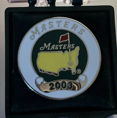 NEW 2003 Masters Tournament Augusta Golf Ball Marker W/ Peg Mike Weir PGA In Box • $14
