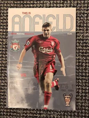 Liverpool V Olympiakos - 2004/05 - UEFA Champions League - Match Day Programme • £0.99