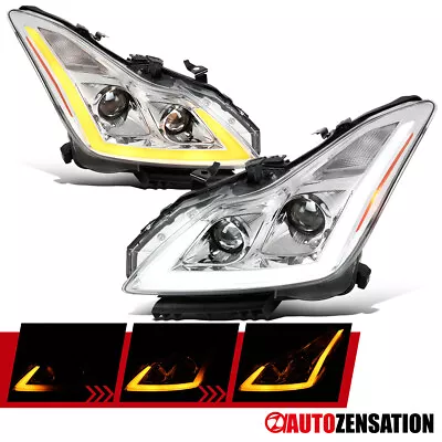 Sequential LED Fit 2008-2013 Infiniti G37 Coupe 2Dr Headlights Lamps Left+Right • $450.99