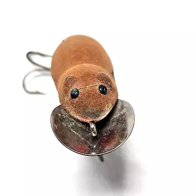 HEDDON Meadow Mouse Fishing Lure Vintage FLOCKED Brown No Tail • $16