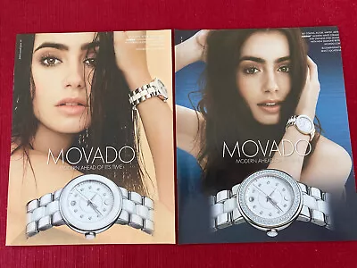 (2) Singer Cerena For Movado Watch 2012 Print Ad - Great To Frame! • $6.95