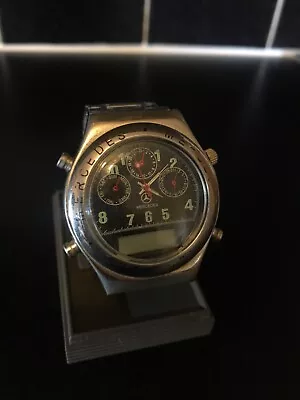 Mens Vintage Rare Mercedes Sub Dial Chronograph Watch Untested • £20