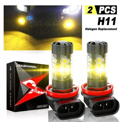 LED Fog Light Bulb H11 High Power Driving Lamps 3000K Yellow Foglight Bulbs Kit • $10