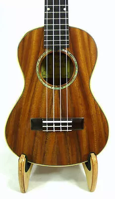 $99 • Buy Alulu Solid Acacia Koa Tenor Ukulele, Natural Wood Grain, Hard Case, HU752