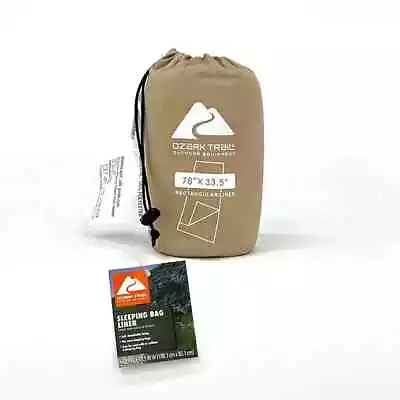 Ozark Trail Breathable Polyester Camping Sleeping Bag Liner Sheet 78 L X 33.5 W • $14.90