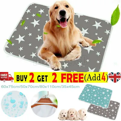 £3.99 • Buy Washable Pee Pads Mats Puppy Training Pad Toilet Wee Cat Dog Pet Supplies UK
