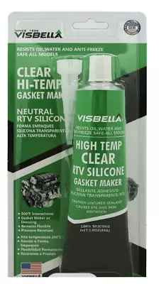 VISBELLA OVEN DOOR GLASS  GLUE High Temperature Silicone Seal Clear Sealant  • £6.95