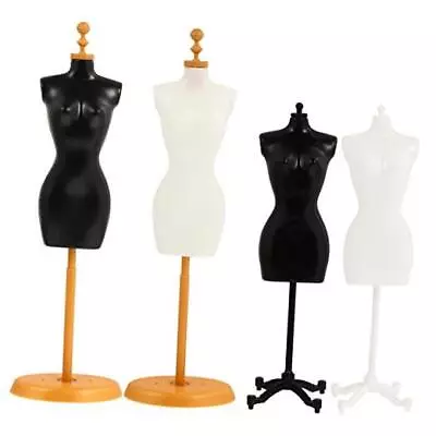 Mini Size Female Mannequin Torso 4Pcs Mini Doll Dress Form Manikin Body With  • $29.03