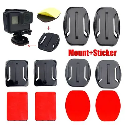 Base Flat Curved Mounts Holder Adhesive Sticker Pad For GoPro Hero Xiaomi Yi 4K • $5.61