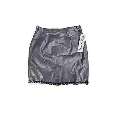 Nwt Mink Pink Faux Leather Xsmall Eyelet Skirt  • $25