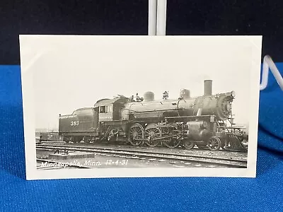 CMStP&O Railway Steam Locomotive 383 Vintage Photo @ Minneapolis Minnesota • $10
