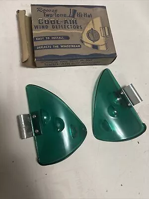 1940s 1950s Vintage Rowse Two-Tone Hi-Hat Cool Air Wind Deflectors Green. No500 • $20