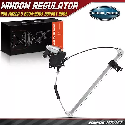 Power Window Regulator With Motor 2Pins For Mazda 3 2004-2009 748-053 Rear Right • $45.49