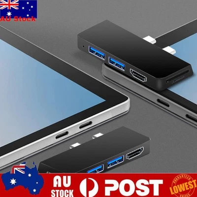 $22.69 • Buy USB 3.0 HUB Dock Station HDMI-compatible For Microsoft Surface Pro 8 (Black)