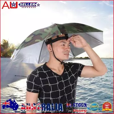 NEW Umbrella Hat Foldable Sun Shade Waterproof Camping Headwear Cap(Army Green) • $9.39