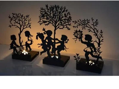 Decorative Happy Girls Metal Candle Holder Metal Candlestick • £59.88