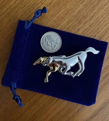 Wild Mustang Running Horses Brooch Gold & Silver Tones Pin Liz Claiborne • $8.90