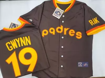30504 Cooperstown Collection SAN DIEGO PADRES Vintage THROWBACK Jersey BROWN New • $129.99