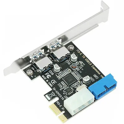 USB 3.0 PCI-E Controller Card 2 External Port W/ Internal 19 Pin Connection • $13.50