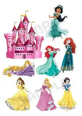 £3.89 • Buy TOP QUALITY🍰 DISNEY PRINCESSES🍰 CASTLE  Edible Cake Cupcake Toppers Icing 