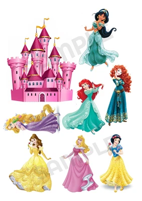 £3.89 • Buy TOP QUALITY🍰 DISNEY PRINCESSES🍰 CASTLE  Edible Cake Cupcake Toppers Icing 
