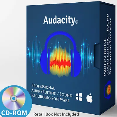 Audacity Professional Audio Music Editing & Recording Software - Windows MAC CD • $15.99