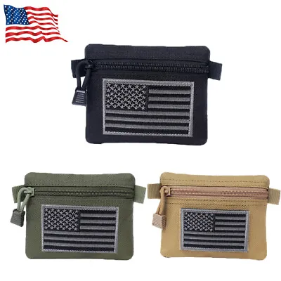 Tactical Molle Military Nylon EDC Pouch Small Organizer Pocket Belt Waist Bag • $5.99