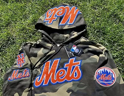 Authentic Pro Standard Embroidered Luxury Collection New York Mets Camo Hoodie • $99.99