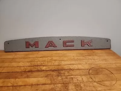 Vintage MACK Pebbled Finish Truck Front Hood Emblem Attached Letters Metal • $200