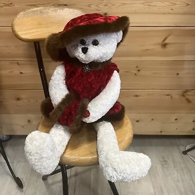 Chantilly Lane Musical Bear 22  Sasha Singing WINTER WONDERLAND  Plush Stuffed • $45