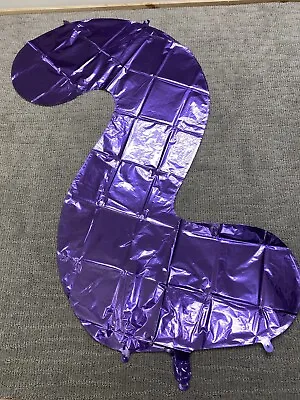40” Large Purple Number 2 Balloon Foil Mylar Party Birthday Wedding Baby • $6.75