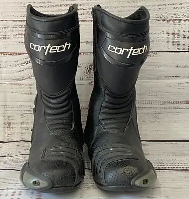 Cortech Men’s Motorcycle Motocross Boots Street / Dirt Bike Black Sz 45 (US 11) • $74.99