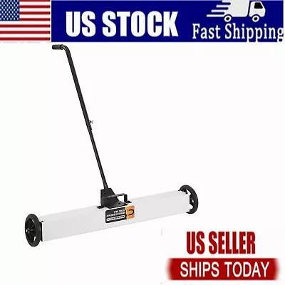 36  Magnetic Sweeper With Wheels 55Lbs Rolling Sweeper Lawn Yard Grass • $57.39