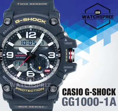 Casio G-Shock Master Of G Mudmaster Series Twin Sensor Watch GG1000-1A • $214.60