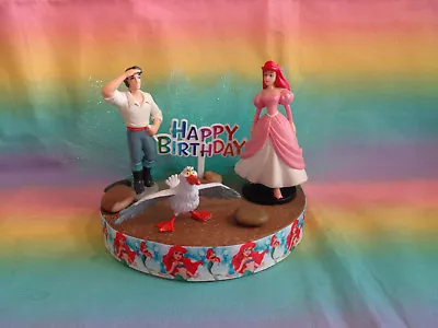 Little Mermaid & Prince Eric Cake Topper 6  Styrofoam Base - OOAK • $15.95