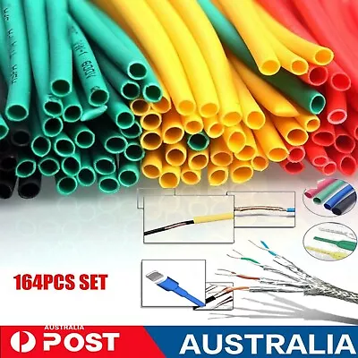 164PCS HEAT SHRINK Tubing Sleeve 2:1 Shrinkable Tube Wire Cable Assortment Kit • $11.49