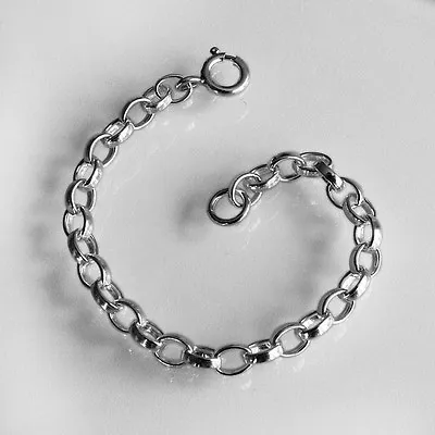HEAVY 925 Sterling Silver Necklace Necklet Extender Safety Chain 1 Bolt Clasp  • £12.99