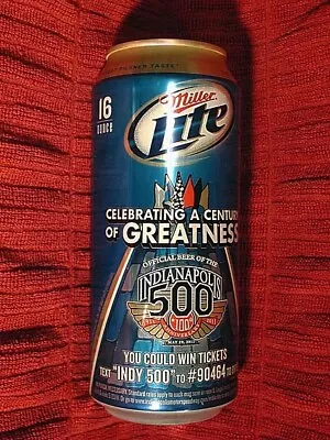 Miller Lite Commemorative Beer CanIndy-500 100th Anniversary MT Near Mint  • $2.99