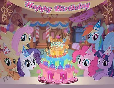 My Little Pony Personalized Edible Print Cake Topper Frosting Sheets 5 Sizes • $18.50