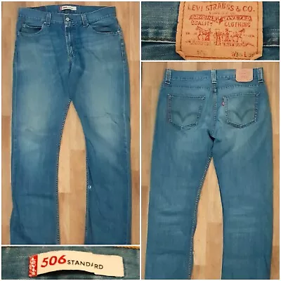 #41 Levi 506 Distressed Vintage Blue Jeans W36 X L36 • £3