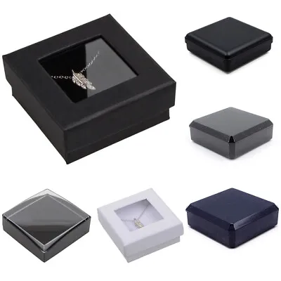 Jewellery Boxes Eco Pendant Necklace Earrings Ring Bracelet Gift Foam Padded New • £2.99