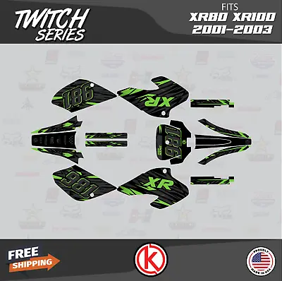 Graphics Kit For HONDA XR80 XR100 (2001-2003)  Twitch Series - Green • $59.99
