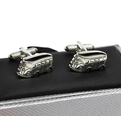 £9.99 • Buy Volkswagen Camper - Onyx-Art Cufflinks - VW Cuff Links - New Ex-Stock