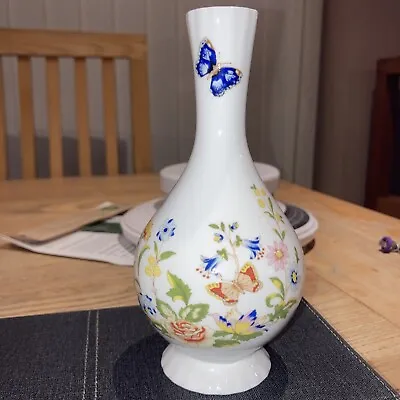 £3 • Buy Aynsley Cottage Garden Bud Vase, With Round Body, In VGC (0374)