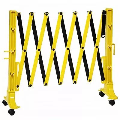 Telescopic Expandable Barrier 0.4m-3.5m Wheels & Safety Catch Retractable Fence • £59.98