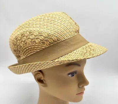 Henschel Hat Company Mens FEDORA Straw Hat Size Medium Patterned • $12.99