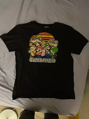 Nintendo Black 2019 Men's L Kohl's Super Mario Characters Graphic T-Shirt Used • $8