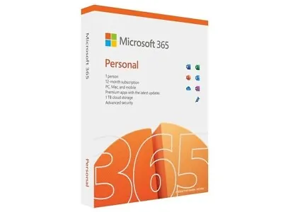 $114 • Buy Microsoft Office 365 Personal 1 PC/Mac 1 Year Word Excel PowerPoint Outlook IPad