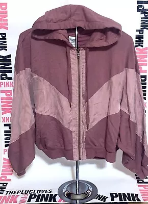 Victoria's Secret PINK Full Zip Hooded Cropped Jacket Sz S • $14