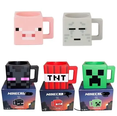 Minecraft 3D Creeper Ceramic Mug TNT Cube Collectible Mugs Cup Novelty 230 Ml • $16